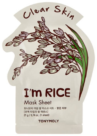 Тканевая маска для лица Tony Moly с экстрактом риса - I'm Rice Mask Sheet - Clear Skin