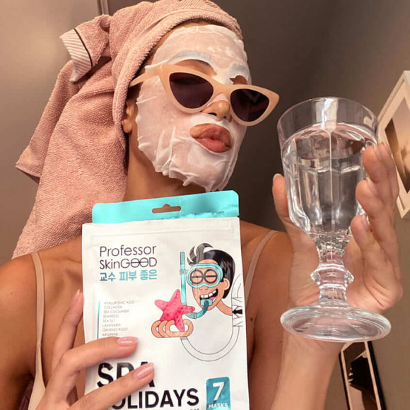 Маски для лица "Морское СПА" Professor SkinGOOD увлажняющие - Holidays Marine Collagen Mask Pack, 7 шт Маски для лица "Морское СПА" Professor SkinGOOD увлажняющие - Holidays Marine Collagen Mask Pack, 7 шт