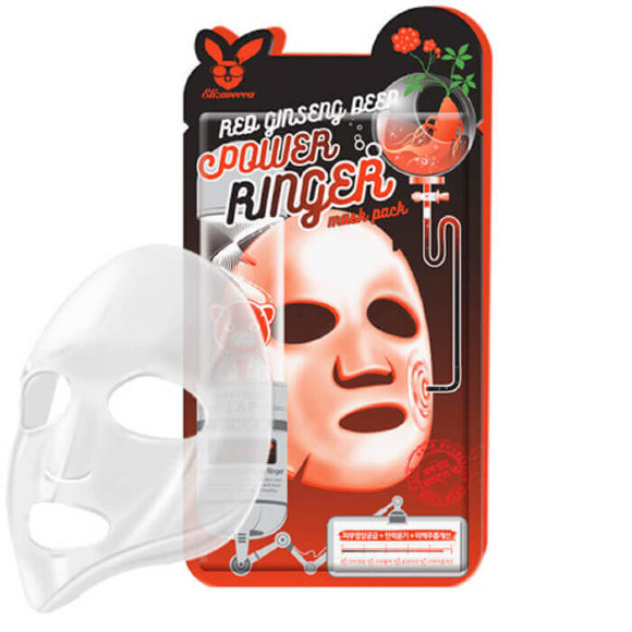 Маска для лица Elizavecca с экстрактом красного женьшеня - Red Ginseng Deep Power Ringer Mask Pack