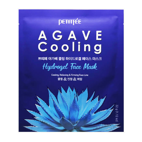 Маска для лица гидрогелевая Petitfee охлаждающая с экстрактом агавы - Agave Cooling Hydrogel Face Mask