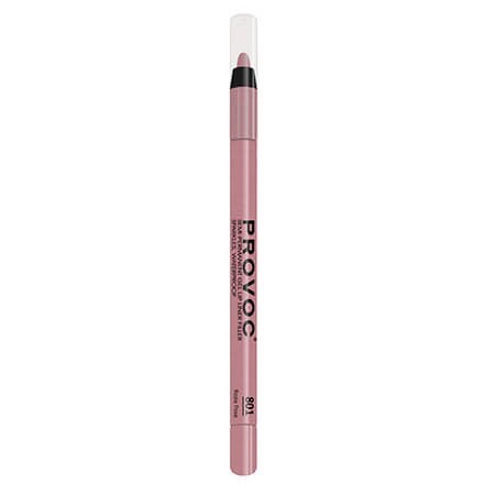 Полуперманентный гелевый карандаш для губ Provoc 801 Rozie Pose (лилово-бежевый нюд)