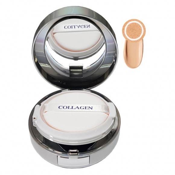 Кушон осветляющий с коллагеном Enough - Collagen Whitening Prism Air Cushion 3 in 1 SPF50+ PA+++, тон 21 Кушон осветляющий с коллагеном Enough - Collagen Whitening Prism Air Cushion 3 in 1 SPF50+ PA+++, тон 21