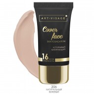 Тональный крем ART-VISAGE устойчивый матирующий "Cover Face" - 206 натуральный бежевый Тональный крем ART-VISAGE устойчивый матирующий "Cover Face" - 206 натуральный бежевый