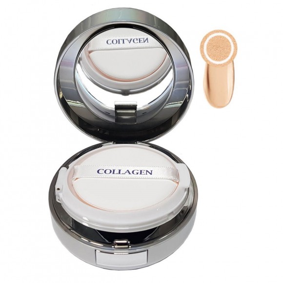 Кушон осветляющий с коллагеном Enough - Collagen Whitening Prism Air Cushion 3 in 1 SPF50+ PA+++, тон 13 Кушон осветляющий с коллагеном Enough - Collagen Whitening Prism Air Cushion 3 in 1 SPF50+ PA+++, тон 13