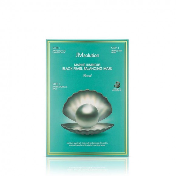 Трёхшаговый набор для сияния кожи JMsolution - Marine Luminous Black Pearl Balancing Mask