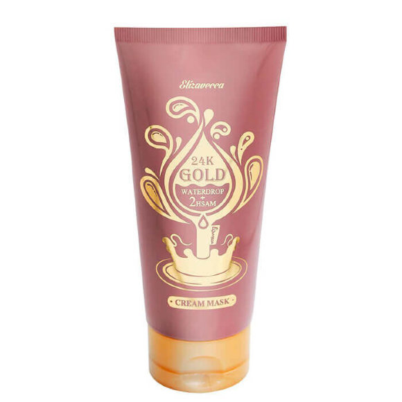 Крем-маска для лица Elizavecca увлажняющая с 24-каратным золотом - 24K Gold Waterdrop + 2HSAM Cream Mask, 150 мл