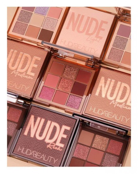 Подарочный набор палеток теней и ресниц Huda Beauty - Nude Obsessions Kit