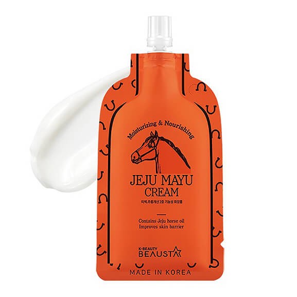Крем для лица интенсивный питательный BEAUSTA с лошадиным маслом - Jeju Mayu Cream 