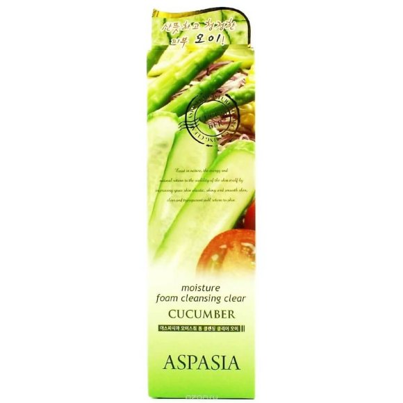 Пенка для умывания Aspasia с огурцом - Moisture Foam Cleansing - Cucumber, 180 мл
