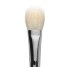 Кисть для макияжа qo18 Roubloff овальная для румян, хайлайтера, белая коза и синтетика №18