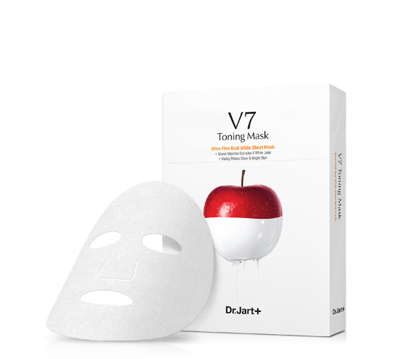 Маска для лица Dr.Jart+ V7 Toning Mask Ultra-Fine Real White Sheet тонизирующая, с витаминным комплексом