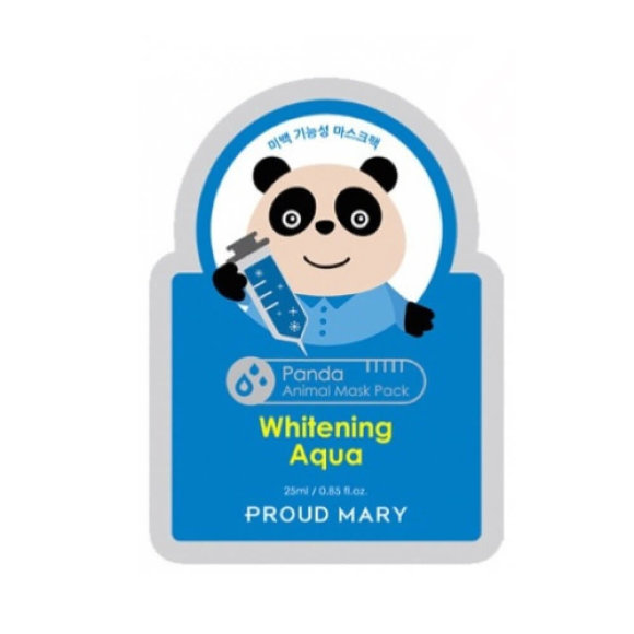 Маска для лица Proud Mary отбеливающая - Panda Animal Mask Pack Whitening Aqua