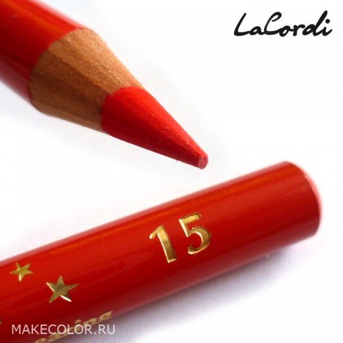 Карандаш для губ LaCordi De Luxe №15 Праздничный красный