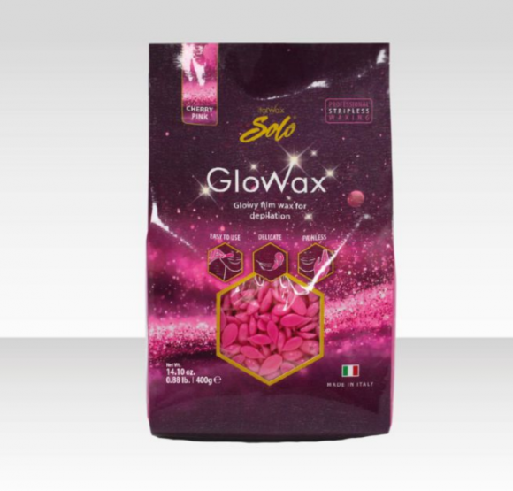 Горячий (пленочный) воск для лица ITALWAX в гранулах - Solo Glowax - Cherry Pink Вишня, 400 гр 