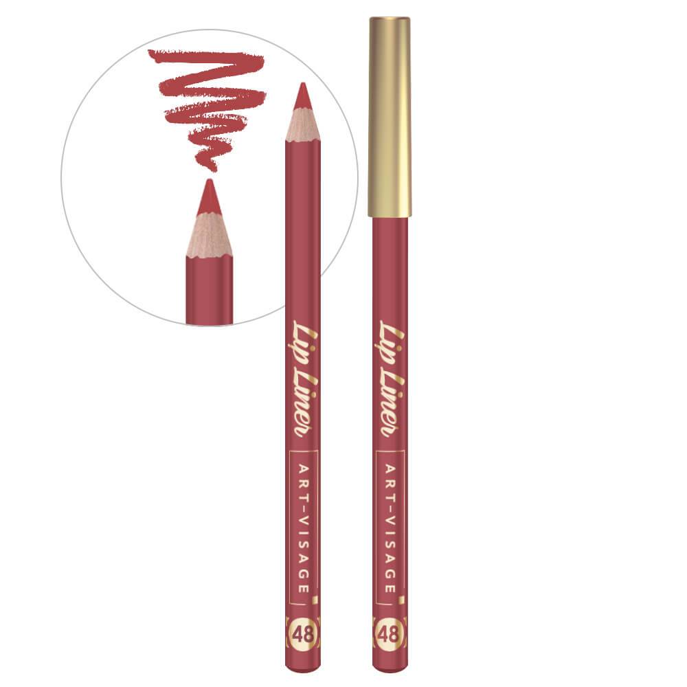 Карандаш для губ Art Visage - Lip Liner - 48 Карамельный купить, цена,  инструкция, отзывы, свотчи, фото Арт Визаж в MakeColor.ru