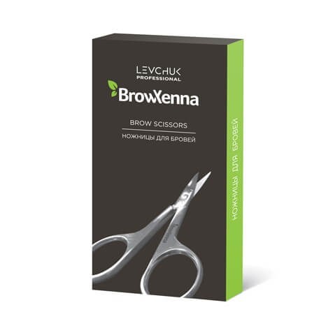 Ножницы для работы с бровями BrowXenna серебро