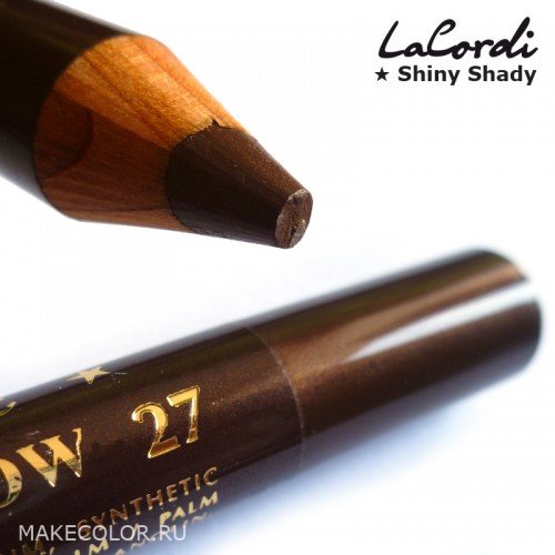 Тени-карандаш "Shiny Shady" №27 Темный шоколад LaCordi