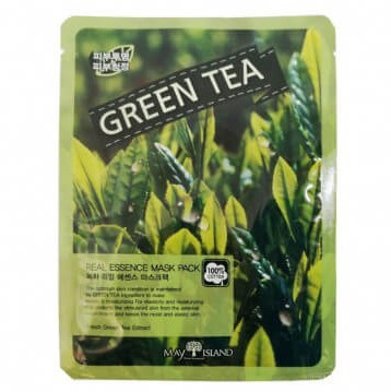 Тканевая маска для лица May Island зеленый чай - Real Essence Green Tea Mask Pack, 25 мл