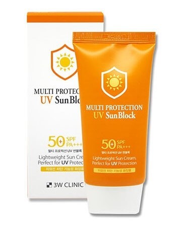 Солнцезащитный крем 3W CLINIC с растительными экстрактами - Multi Protection UV Sun Block SPF50+++, 70 мл