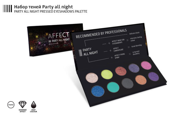 Палетка теней AFFECT Party All Night 25 г