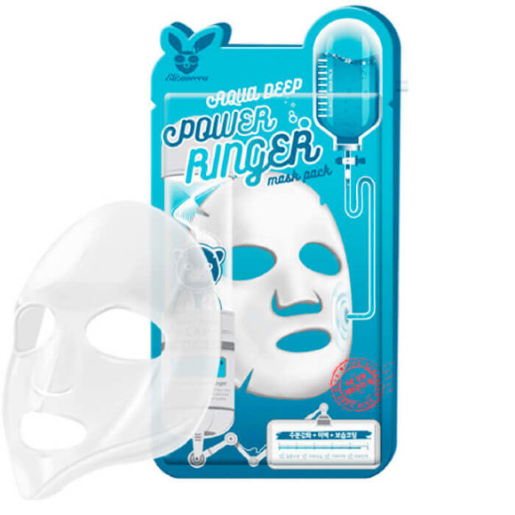Маска для лица Elizavecca с гиалуроновой кислотой - Aqua Deep Power Ringer Mask Pack