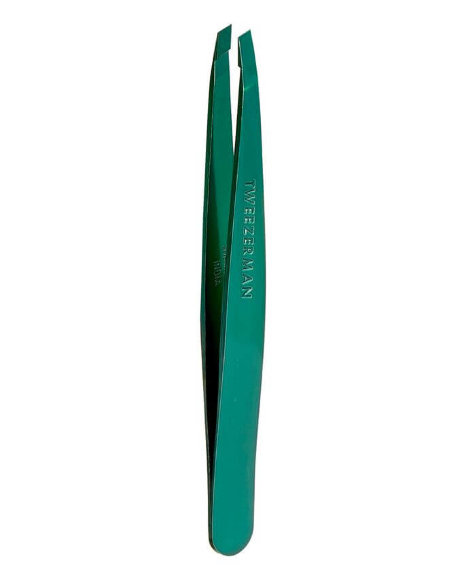 Пинцет для бровей Tweezerman с чехлом - Slant Tweezer - Emerald Eve