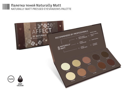 Палетка теней AFFECT Naturally Matt 25 г