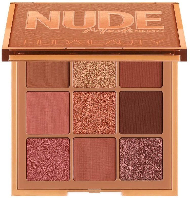 Палетка теней Huda Beauty - Medium Nude Obsessions купить, цена, пример ...