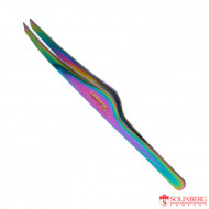 Пинцет для бровей Solinberg G808з наклонное окончание с четкими гранями, радужный (ручная заточка) Пинцет для бровей Solinberg G808з наклонное окончание с четкими гранями, радужный (ручная заточка)