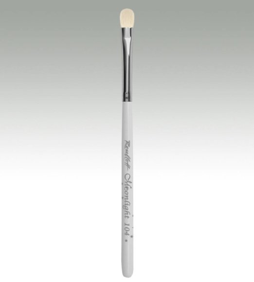 104 Кисть для макияжа Moonlight №7 Roubloff go07ml овальная для нанесения теней, коза белая