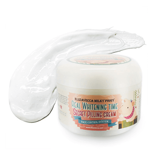 Пилинг-крем для лица Elizavecca осветляющий с AHA и BHA кислотами - Milky Piggy Real Whitening Time Secret Pilling Cream
