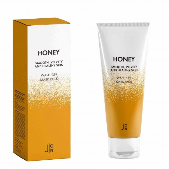 Маска для лица для упругости кожи J:ON с экстрактом меда - Honey Smooth Velvety and Healthy Skin Wash Off Mask Pack, 50 гр