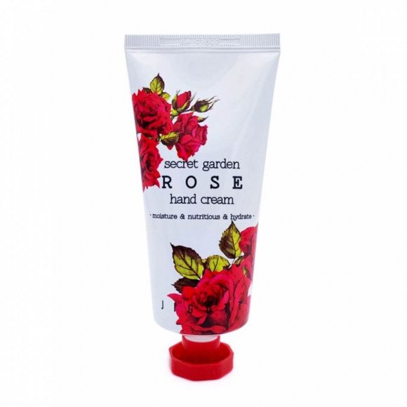 Крем для рук Jigott с экстрактом розы - Secret Garden Rose Hand Cream, 100 мл