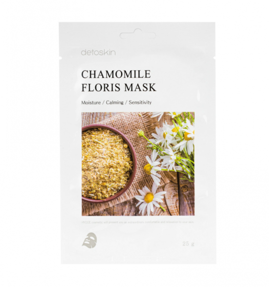 Маска для лица c экстрактом ромашки detoskin успокаивающая - Chamomile Floris Mask
