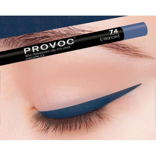 Полуперманентный гелевый карандаш для глаз Provoc 74 Entranced (темно-синий)