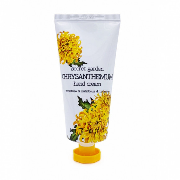 Крем для рук Jigott с экстрактом хризантемы - Secret Garden Chrysnthemum Hand Cream, 100 мл 