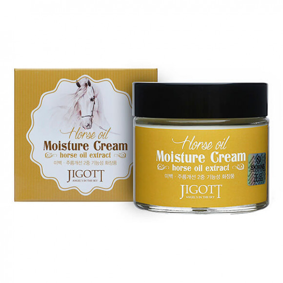 Крем для лица Jigott Увлажняющий крем с лошадиным маслом - Horse Oil Moisture Cream, 70 мл