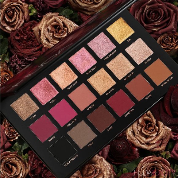 Палетка теней Huda Beauty - Rose Gold Remastered Palette
