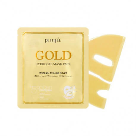 Маска для лица гидрогелевая Petitfee золотая - Gold Hydrogel Mask Pack