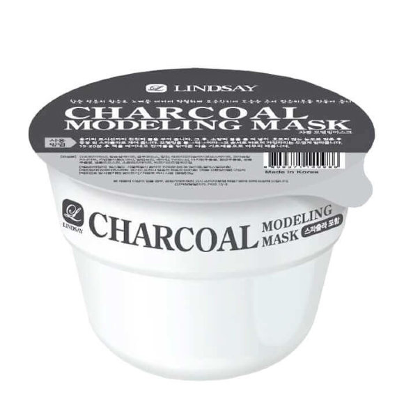 [Истекающий срок годности] Альгинатная маска для лица Lindsay с древесным углём - Charcoal Disposable Modeling Mask Cup Pack