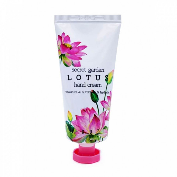 Крем для рук Jigott с экстрактом лотоса - Secret Garden Lotus Hand Cream, 100 мл