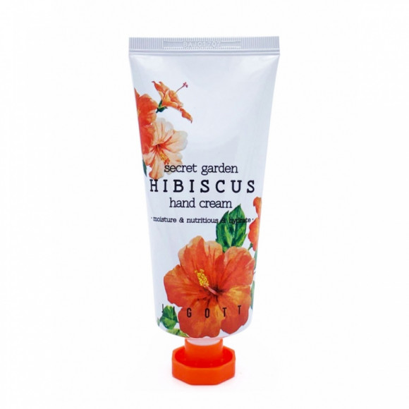 Крем для рук Jigott с экстрактом гибискуса - Secret Garden Hibiskus Hand Cream, 100 мл
