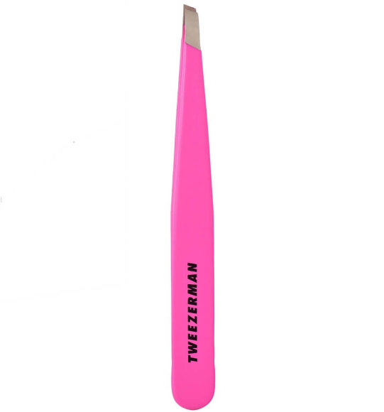 Пинцет мини для бровей Tweezerman - Mini Slant Tweezer - Neon Pink