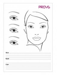 Фейсчарт двусторонний Pro VG для визажистов - FC