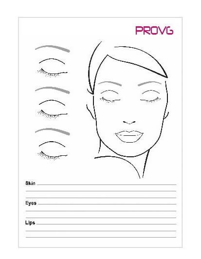 Фейсчарт двусторонний Pro VG для визажистов - FC Фейсчарт двусторонний Pro VG для визажистов - FC