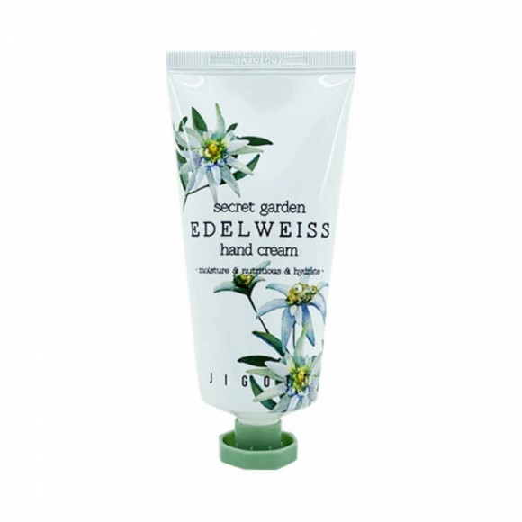 Крем для рук Jigott с экстрактом эдельвейса - Secret Garden Edelweiss Hand Cream, 100 мл