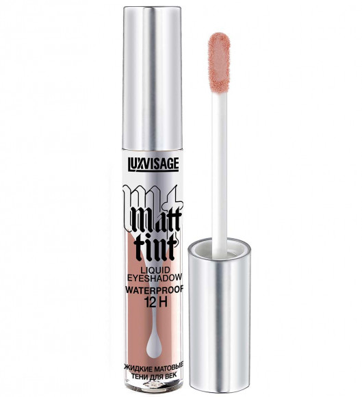 Жидкие тени для глаз LUXVISAGE матовые - Matt Tint Liquid Eyeshadow Waterproof 12h, тон 107 Rose Beige