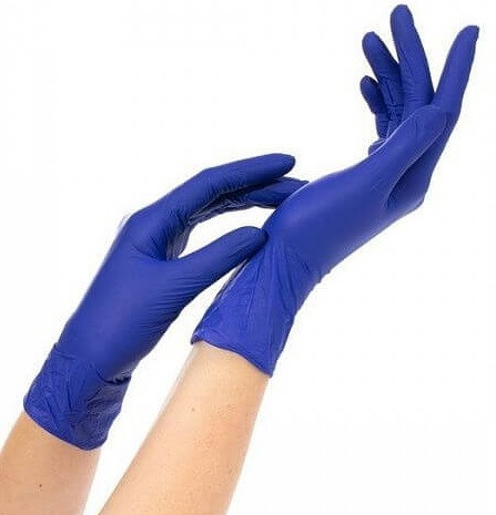 Перчатки нитриловые NitriMAX - Фиолетовые - размер M, 50 пар