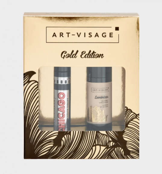 Подарочный набор ART-VISAGE Gold edition - Тушь для ресниц "Chicago" +  Сияющая основа под макияж "Luminizer"