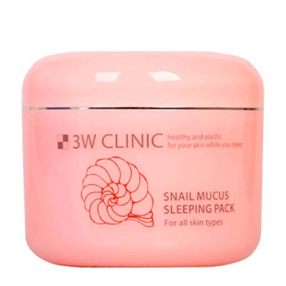Маска для лица 3W CLINIC ночная - Snail Mucus Sleeping Pack, 100 мл
